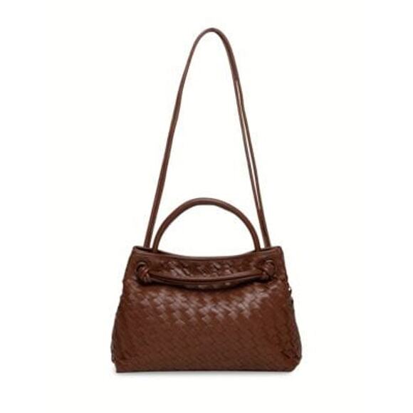 Walter Baker Woven Brown Hazel Top Handle Bag